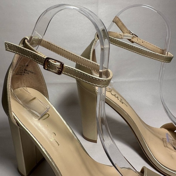 LULU’S Taylor Gold Ankle Strap Heels in US 6.5 sandals open toe date black tie - Picture 5 of 16